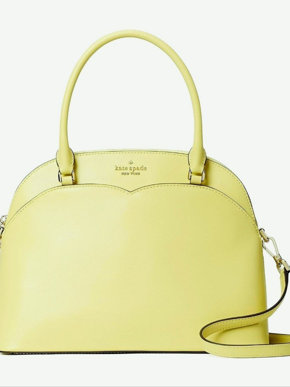 NWT Kate Spade Payton Medium Dome Satchel Leather Crossbody Handbag Frosty Green